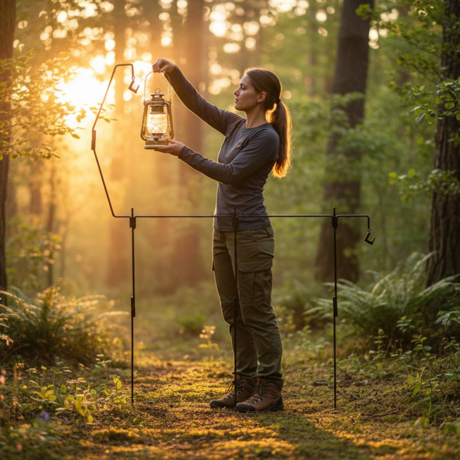 Outdoor Lighting Pole - Camping Lantern Stand Detachable Camping Light