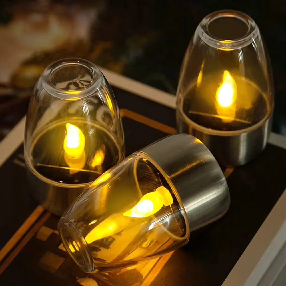 Outdoor Lighting For Gazebo - LED Stainless Steel Solar Candle Lights