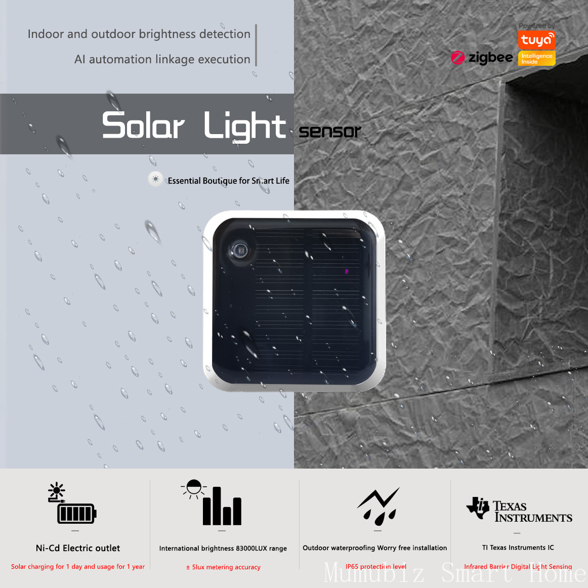 Outdoor Lighting Zigbee - Tuya Zigbee Solar Light Sensor -
