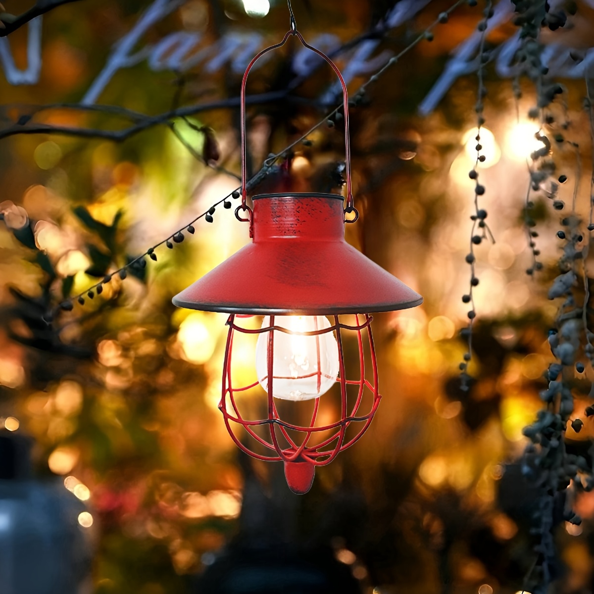 Solar Lantern Hanging - Solar Lantern Outdoor Hanging Light, Metal