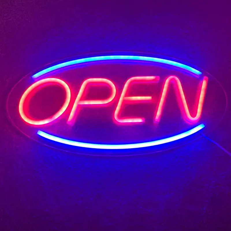 Outdoor Lighting For Store - OPEN LED Neon Sign, USB Neon