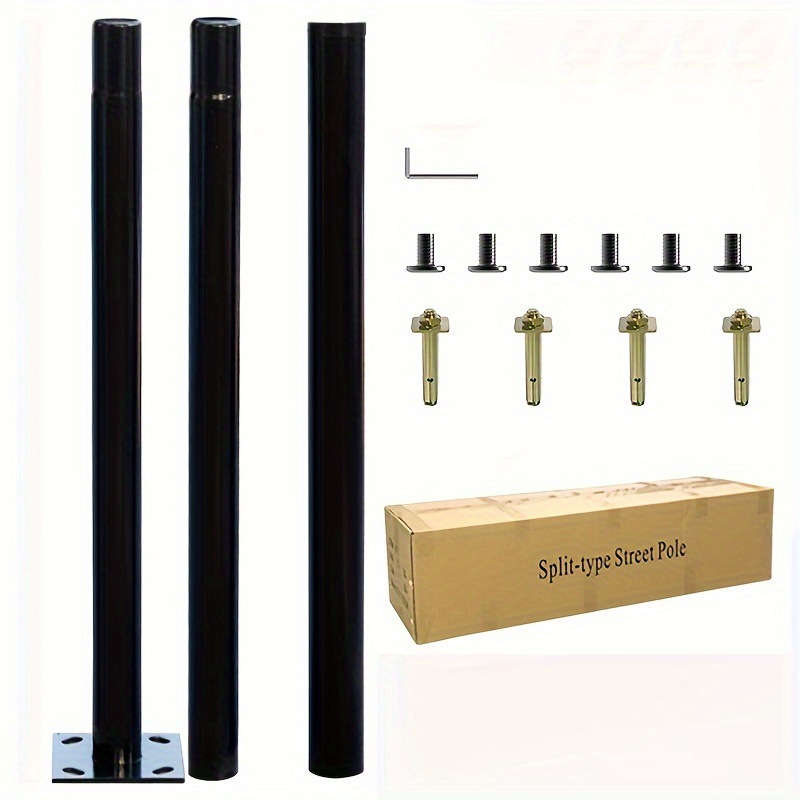 Outdoor Lighting Pole - 3m Solar Outdoor Split Lamp Pole
