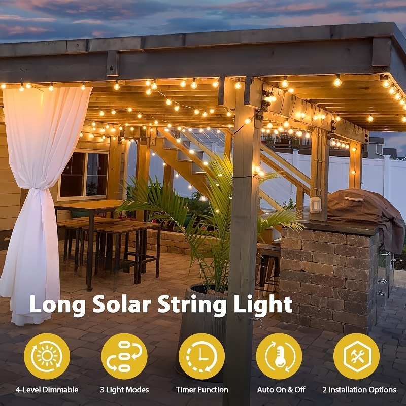 64FT G40 Solar Powered Dimmabl - Outdoor Lighting For Fence 评论和价格