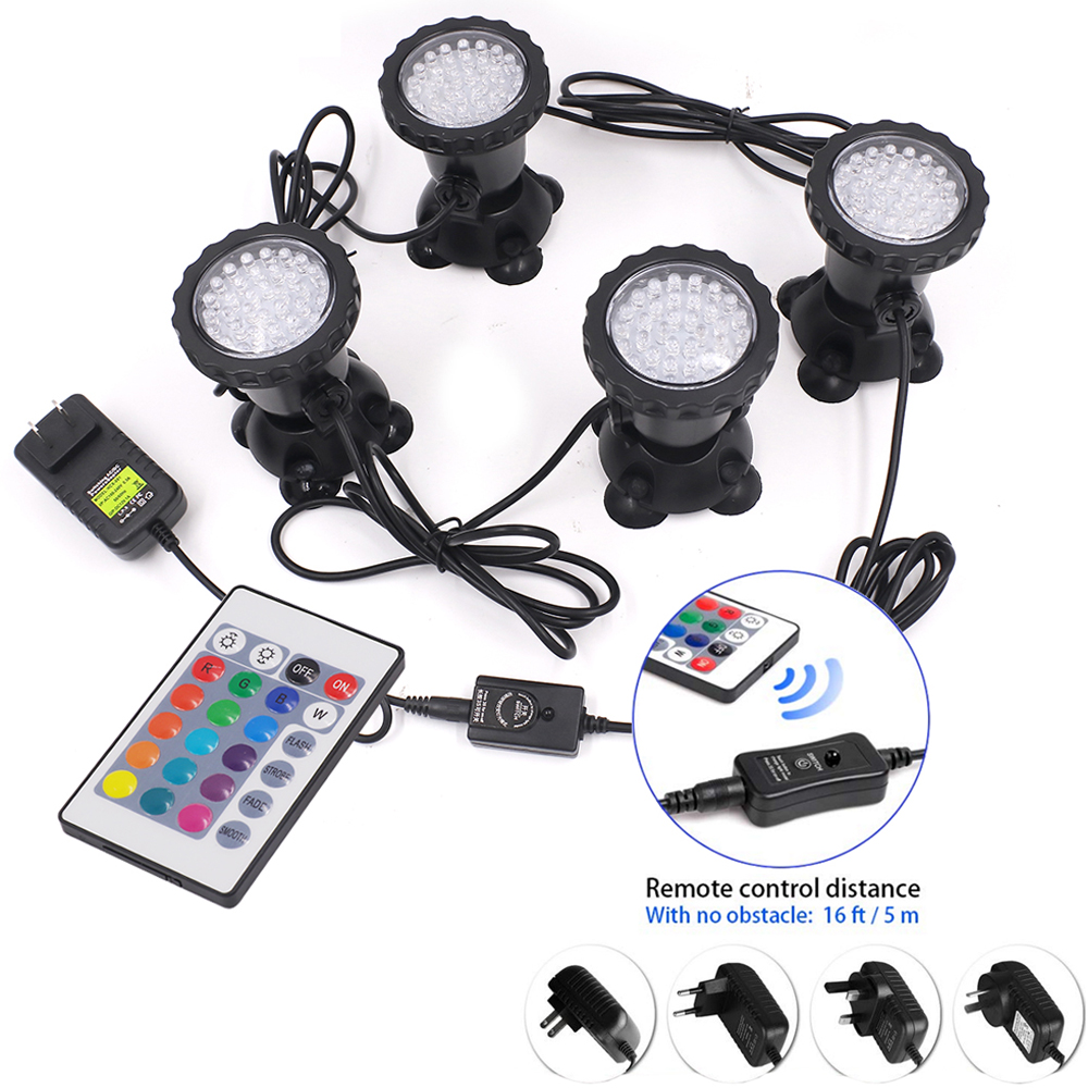 RGB LED Underwater Light IP68  - Pond Light Submersible 评论和价格