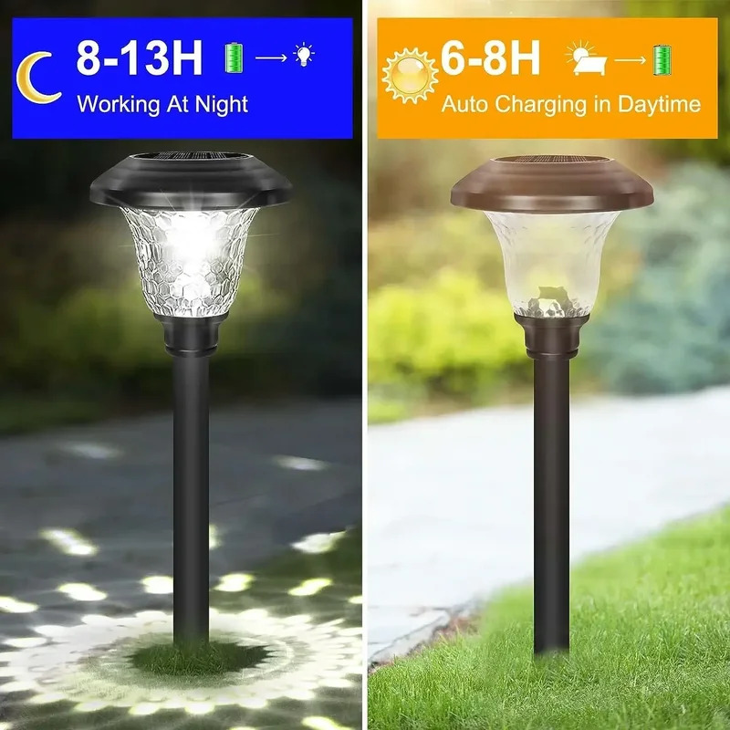Solar Pathway Lights Outdoor W - Outdoor Lighting For Fence 评论和价格