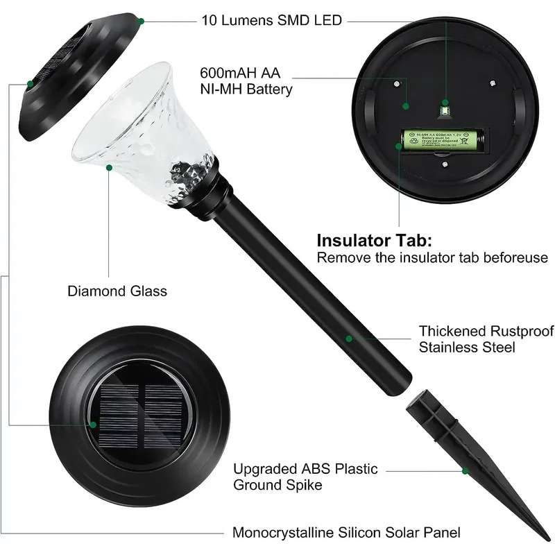 Solar Pathway Lights Outdoor W - Outdoor Lighting For Fence 评论和价格