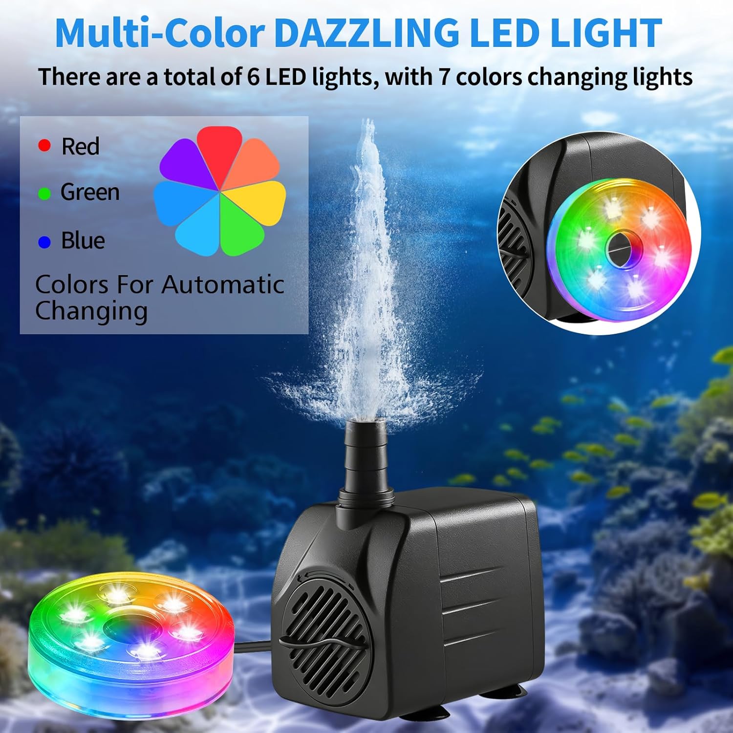 210GPH Submersible Water Pump  - Pond Light Submersible 评论和价格