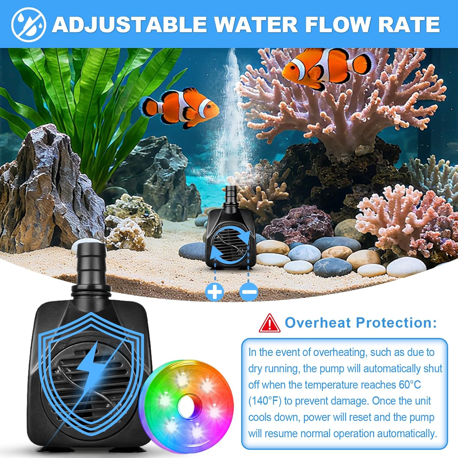 210GPH Submersible Water Pump  - Pond Light Submersible 评论和价格