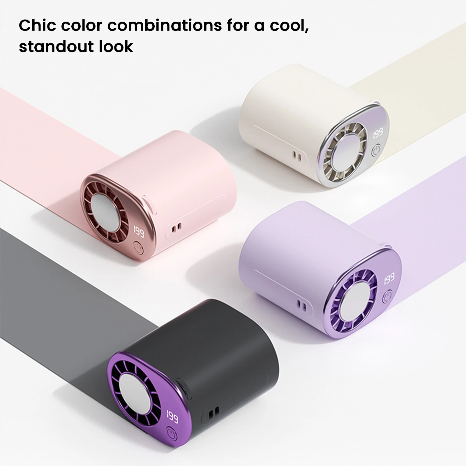 Hanging Neck Fan with LED Disp - Umbrella Led Clip 评论和价格