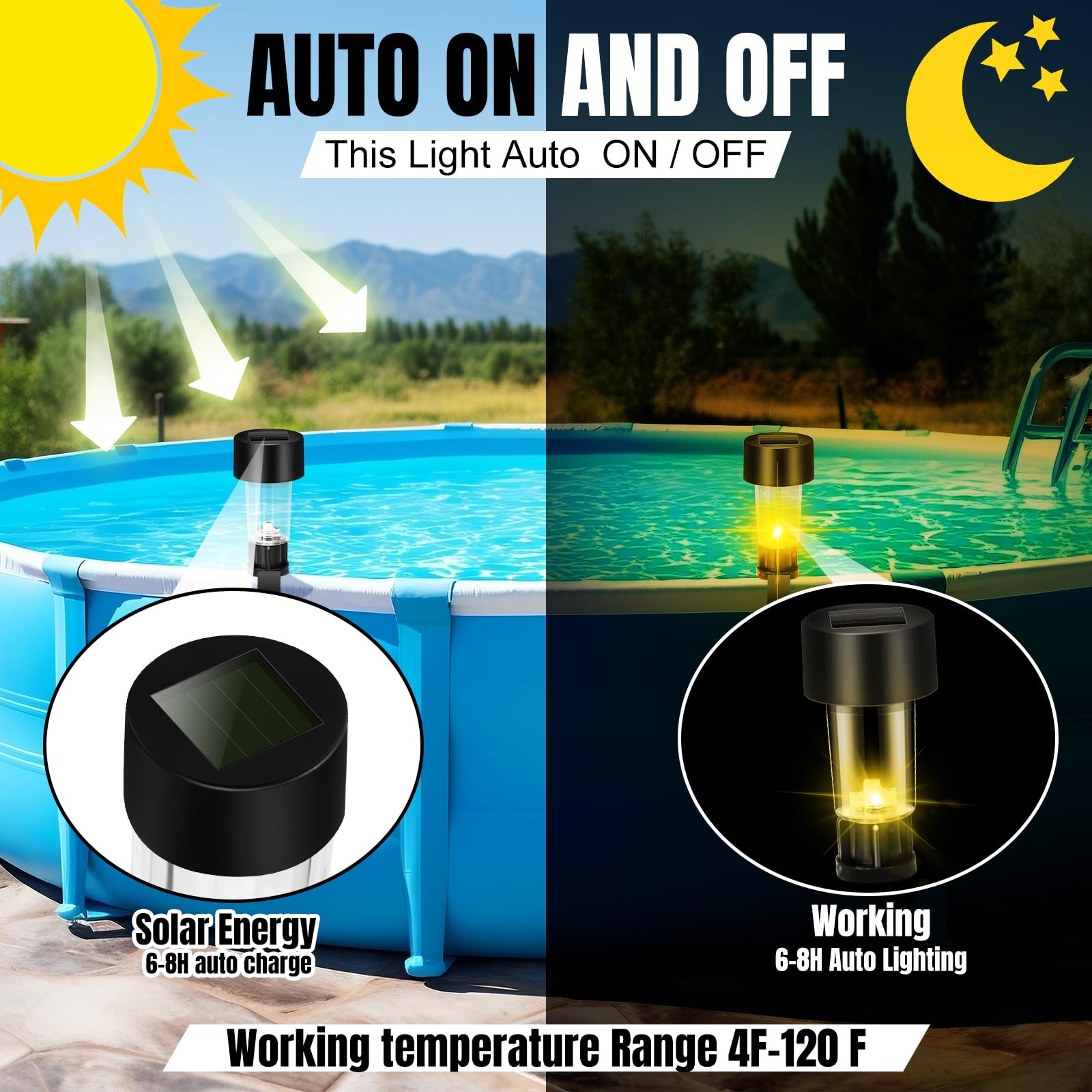 6 Packages Solar Pool Light Fr - Pond Light Submersible 评论和价格