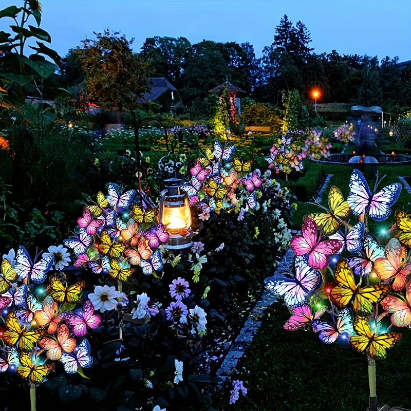 Solar LED Butterfly Garden Lig - Outdoor Lighting For Gazebo 评论和价格