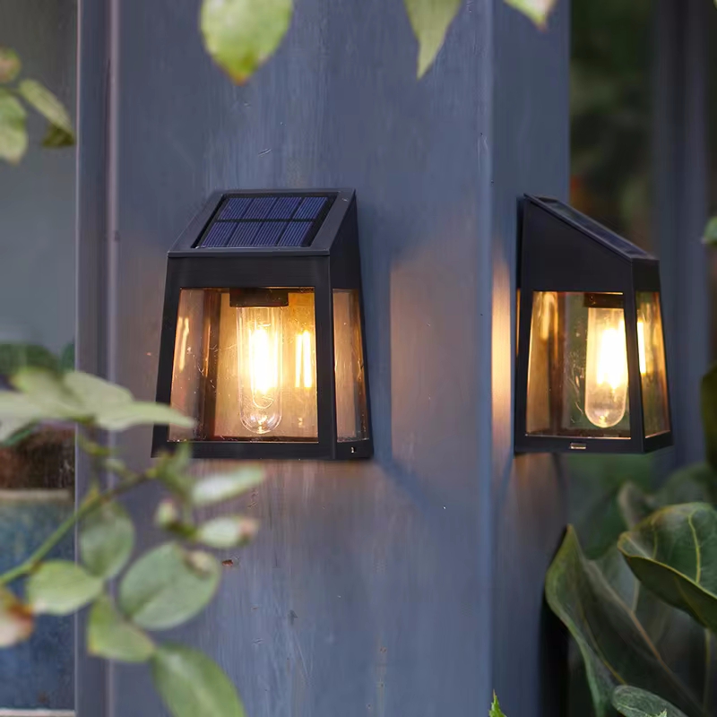 Solar Wall Light Outdoor Water - Outdoor Lighting For Fence 评论和价格