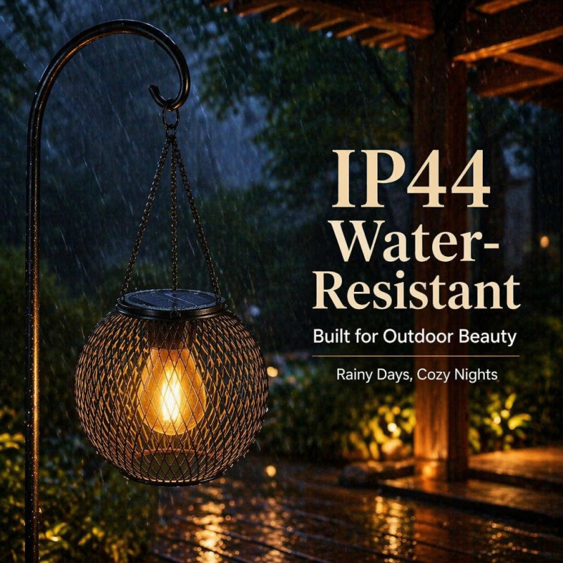 Solar Powered LED Hanging Floo - Outdoor Lighting For Gazebo 评论和价格