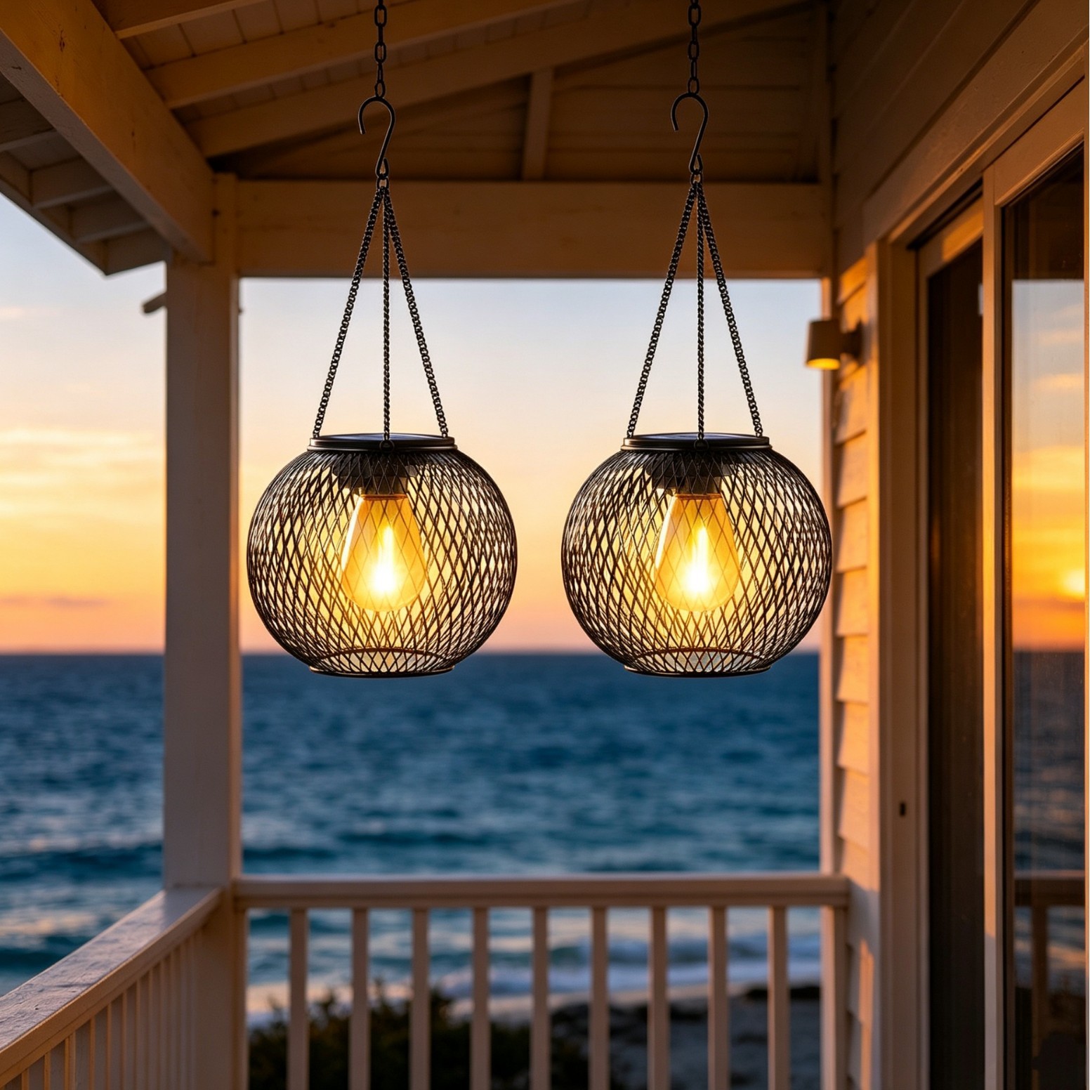 Solar Powered LED Hanging Floo - Outdoor Lighting For Gazebo 评论和价格