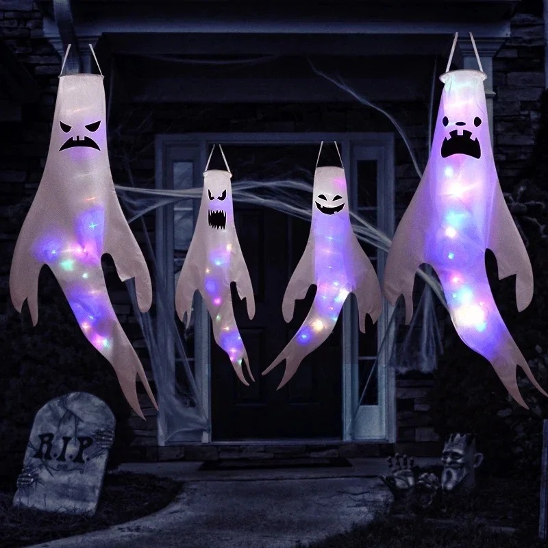 Hanging Ghost Halloween LED Lu - Outdoor Lighting Pole 评论和价格