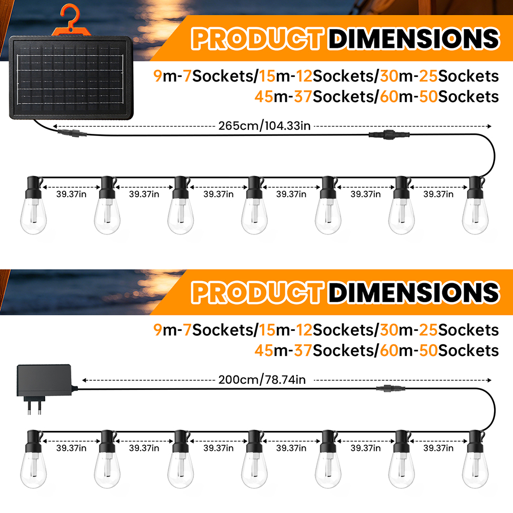 Waterproof LED Globe String Li - Outdoor Lighting For Fence 评论和价格