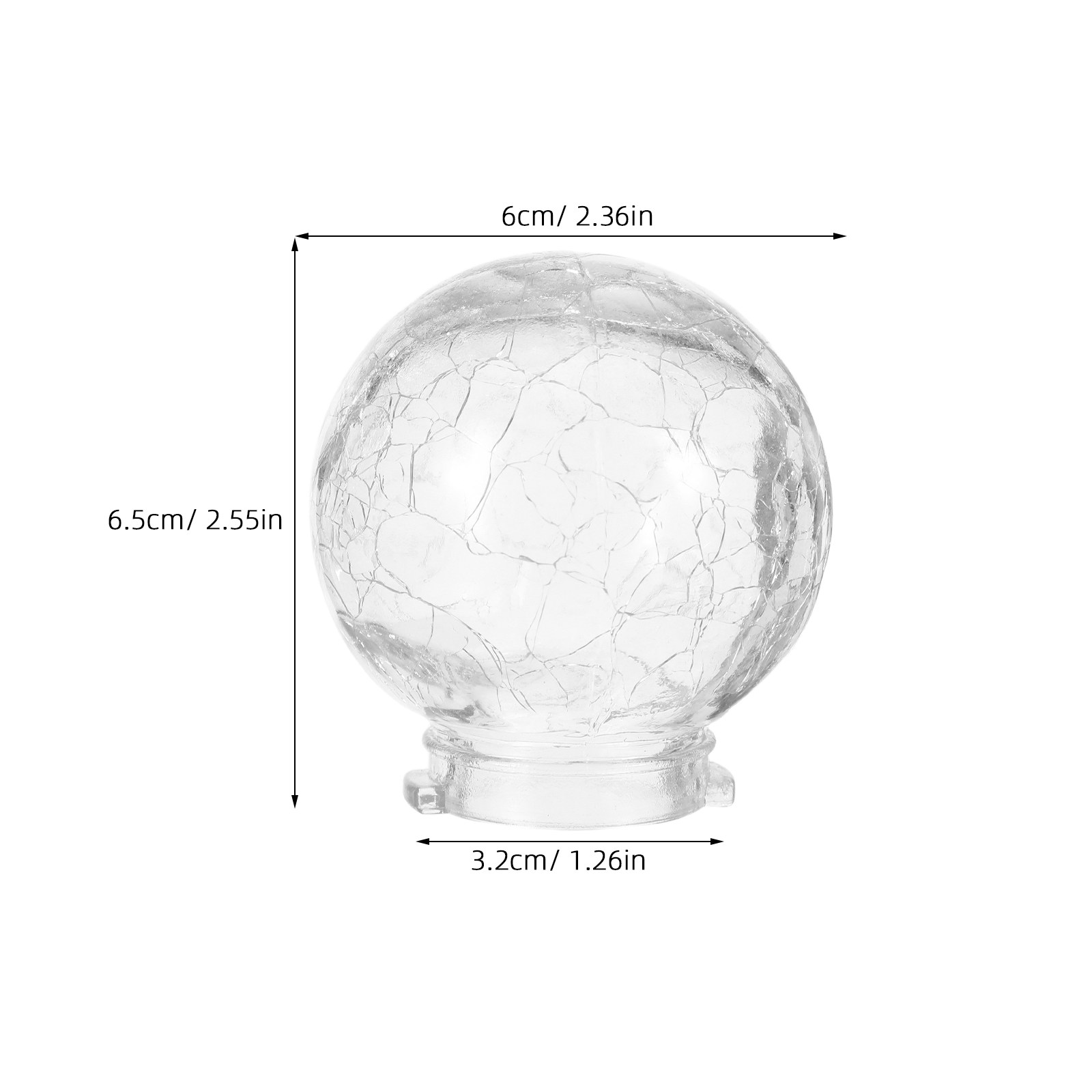 8Pcs Crackle Glass Globe Lamp  - Outdoor Lighting Glass Replacement 评论和价格