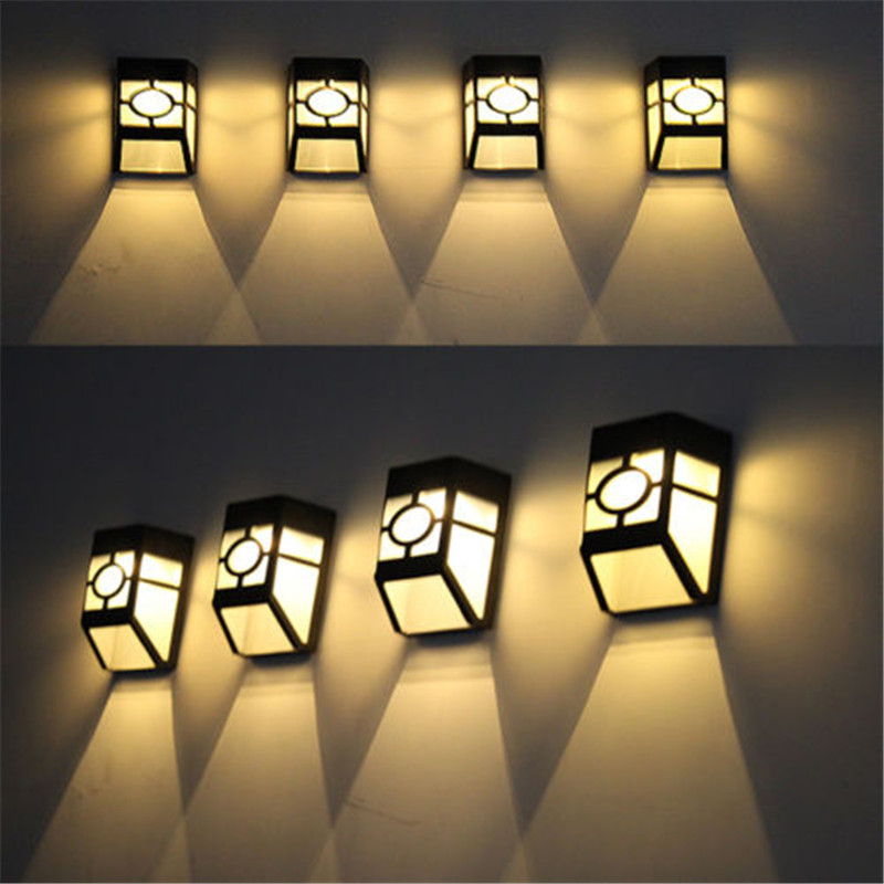Solar Powered Wall Mount LED L - Outdoor Lighting For Fence 评论和价格