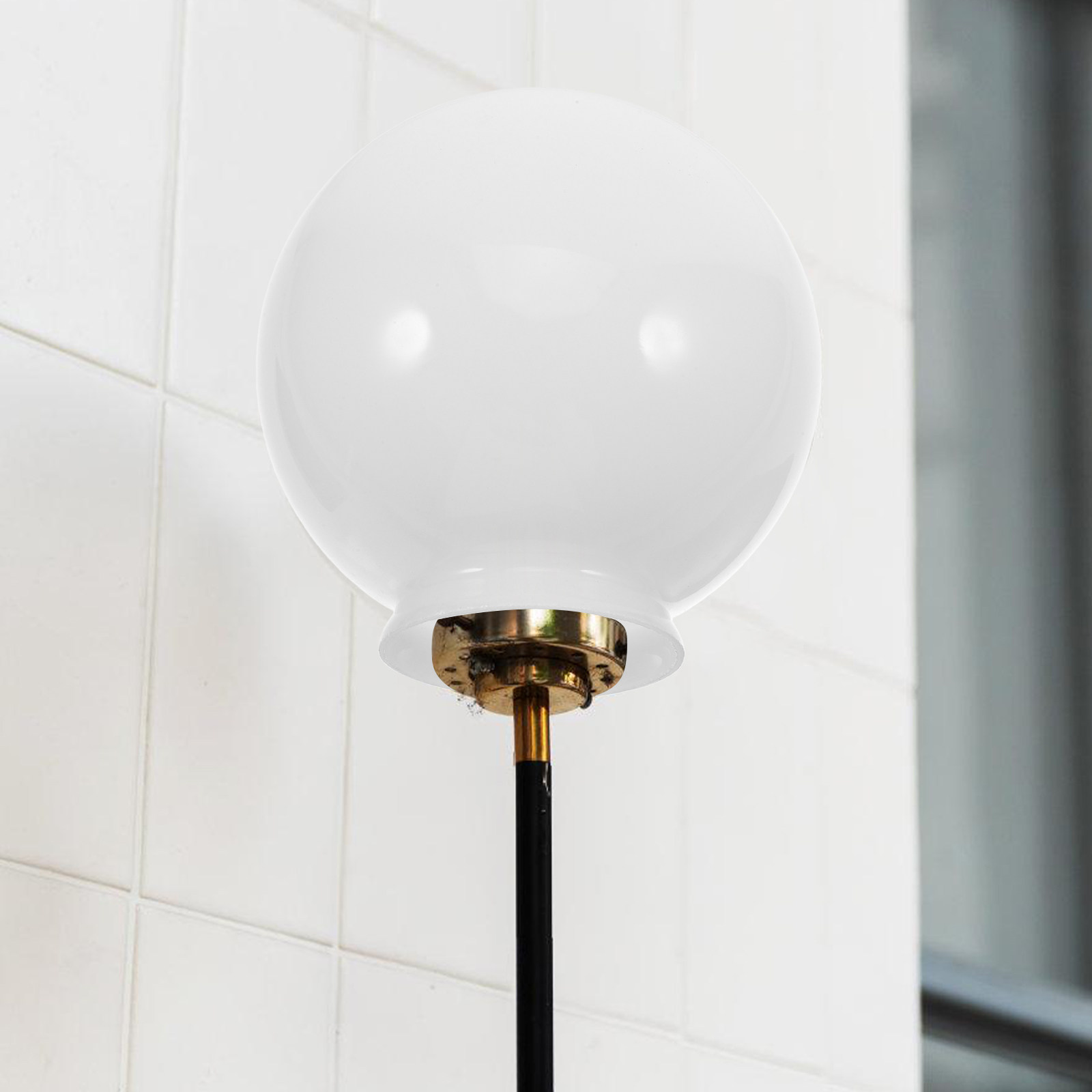 Round Opal White Glass Lamp Sh - Outdoor Lighting Glass Replacement 评论和价格