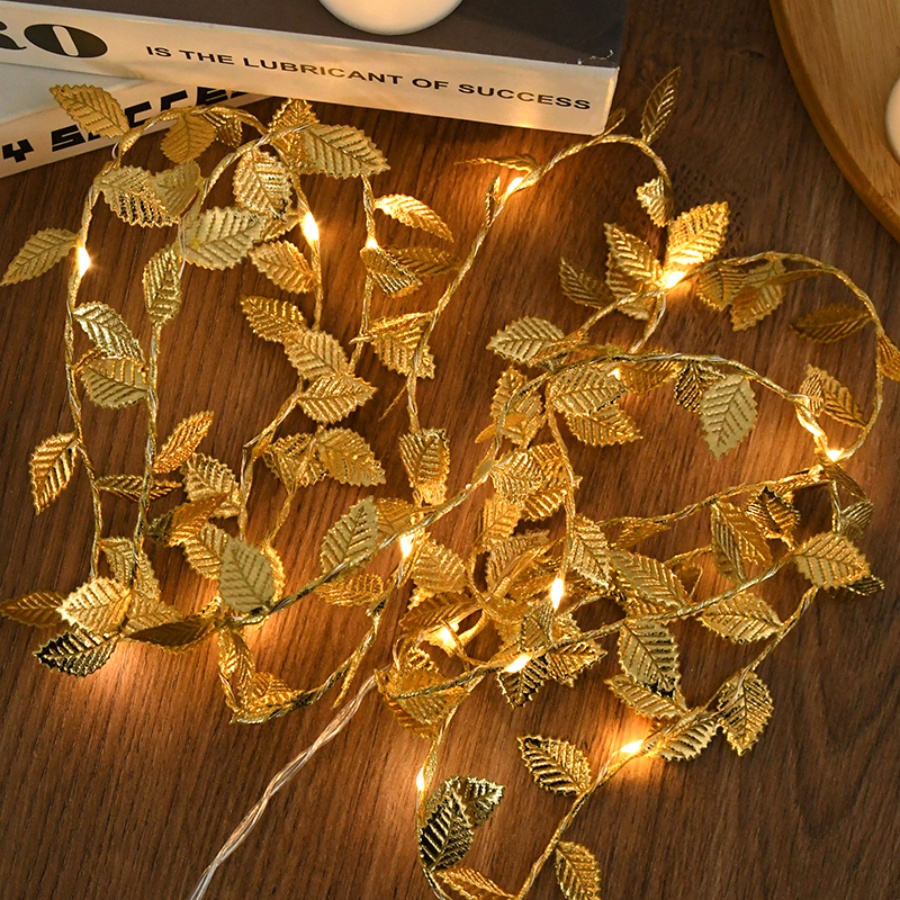 Golden Leaf Rattan Copper Wire - Lighting Wedding Outdoor 评论和价格