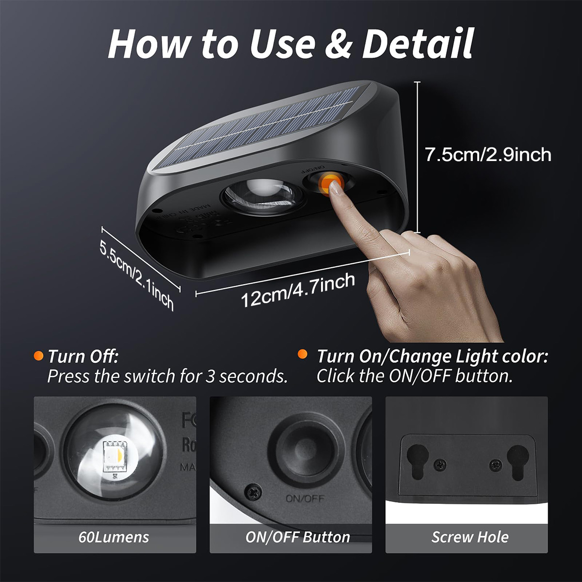 Solar Wall Lamp Solar Fence Li - Outdoor Lighting For Fence 评论和价格