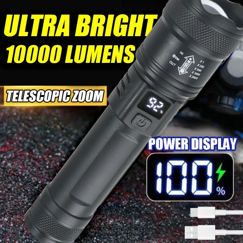 9900LM Powerful LED Flashlight - Outdoor Lighting Pole 评论和价格