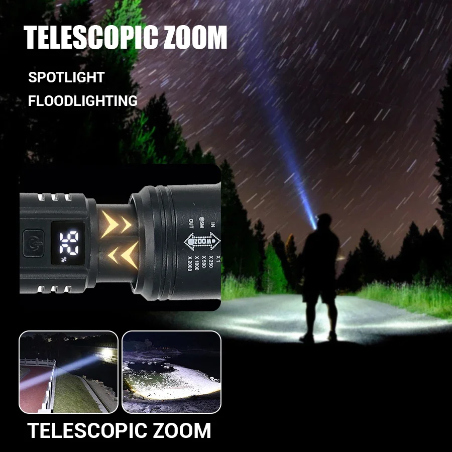 9900LM Powerful LED Flashlight - Outdoor Lighting Pole 评论和价格
