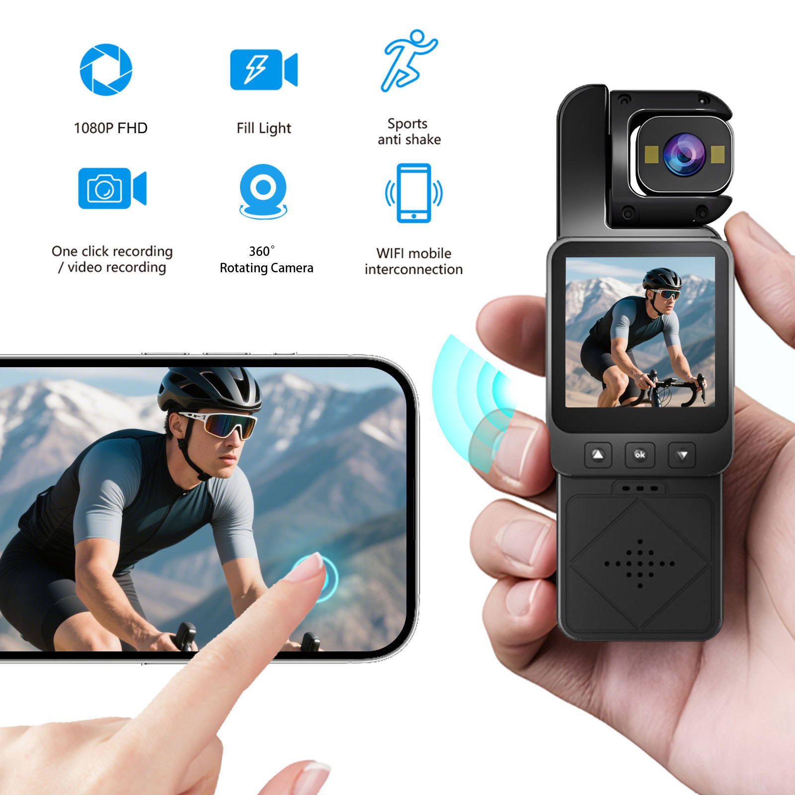 DV02 4K Handheld Action Camera - Outdoor Lighting Video 评论和价格