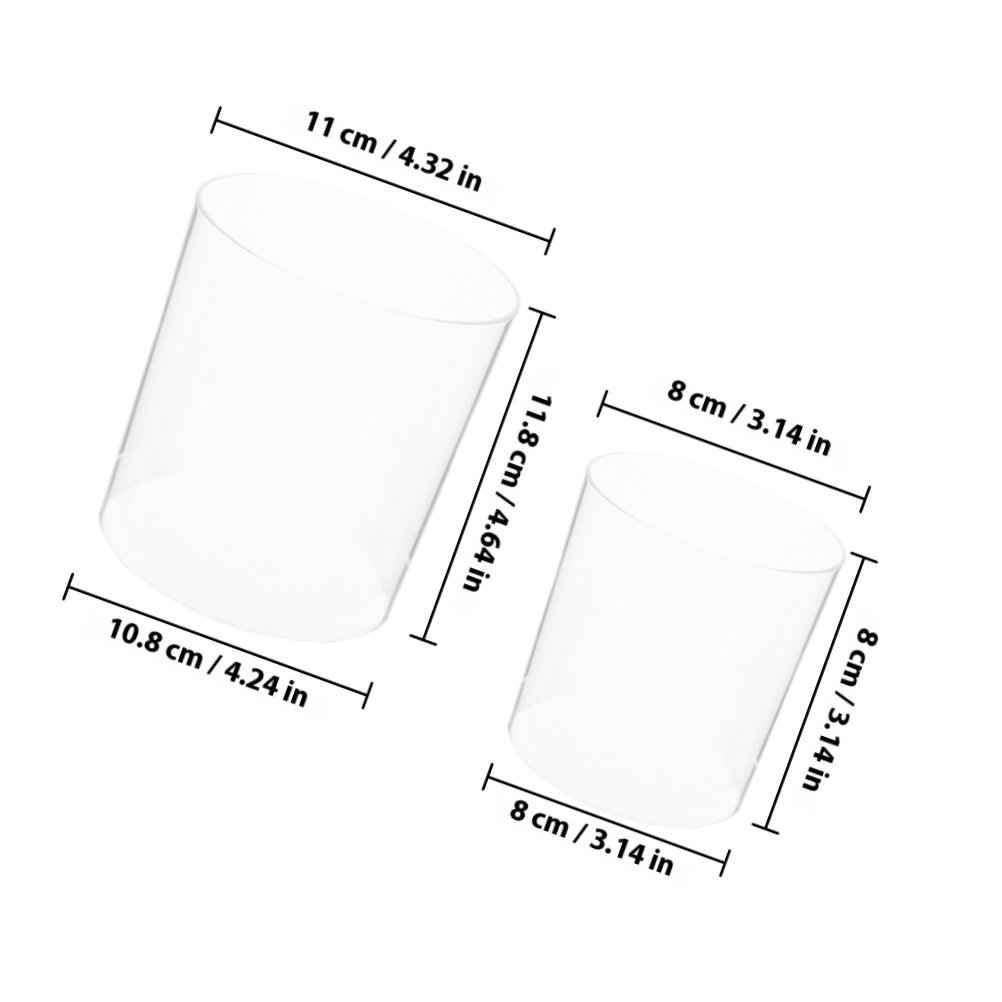 2Pcs Transparent Glass Oil Lam - Outdoor Lighting Glass Replacement 评论和价格