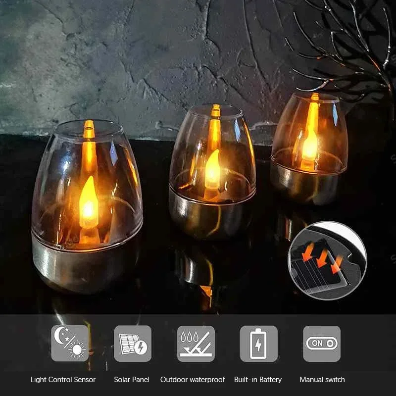 LED Stainless Steel Solar Cand - Outdoor Lighting For Gazebo 评论和价格