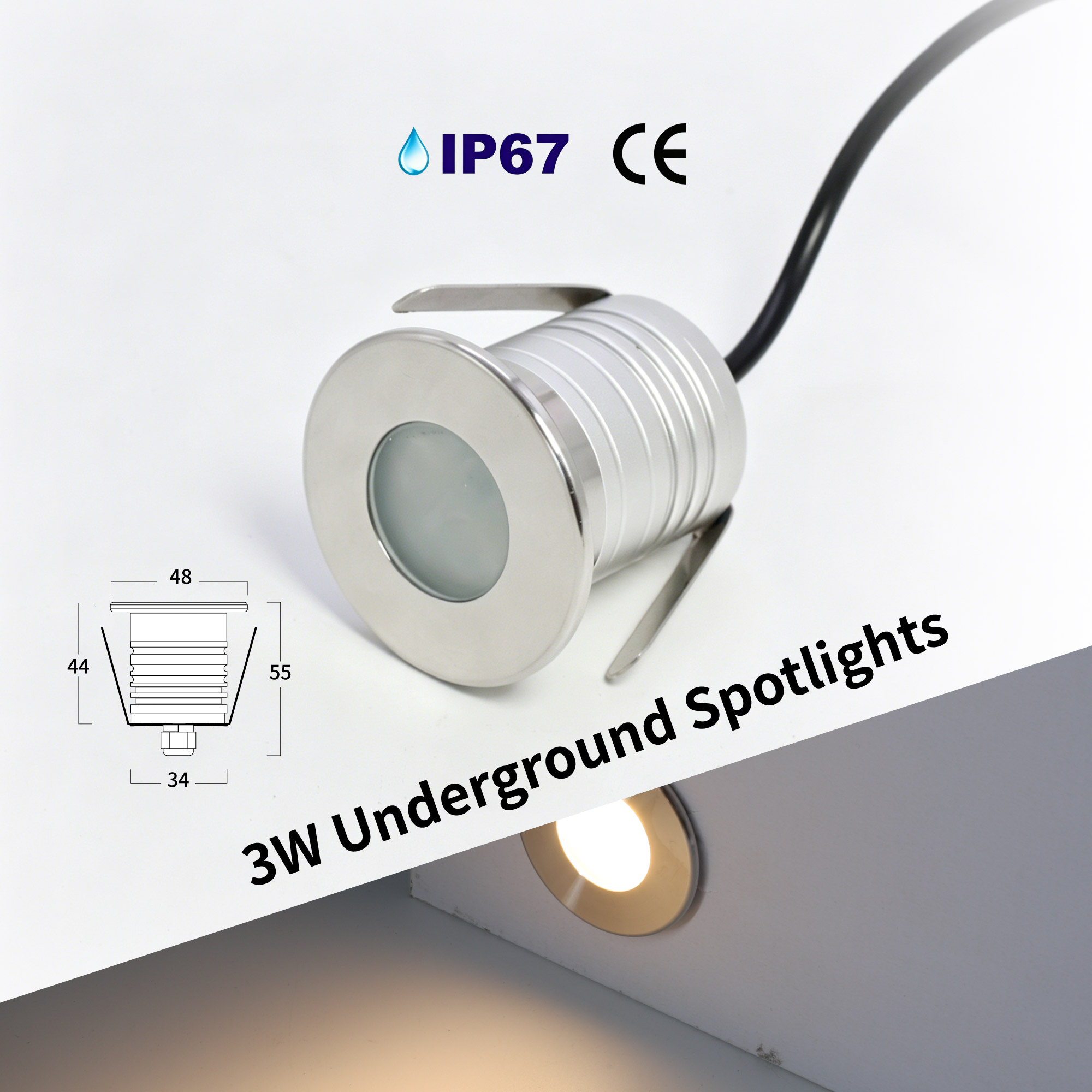 3W LED Pool Light Underwater L - Pond Light Submersible 评论和价格