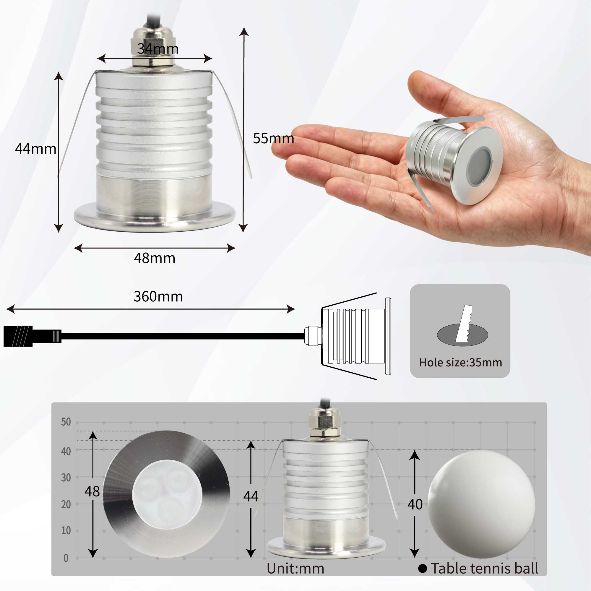 3W LED Pool Light Underwater L - Pond Light Submersible 评论和价格