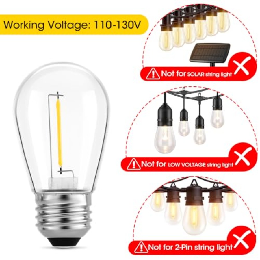 36 Pack S14 LED Bulbs for Outd - Outdoor Lighting Led 评论和价格