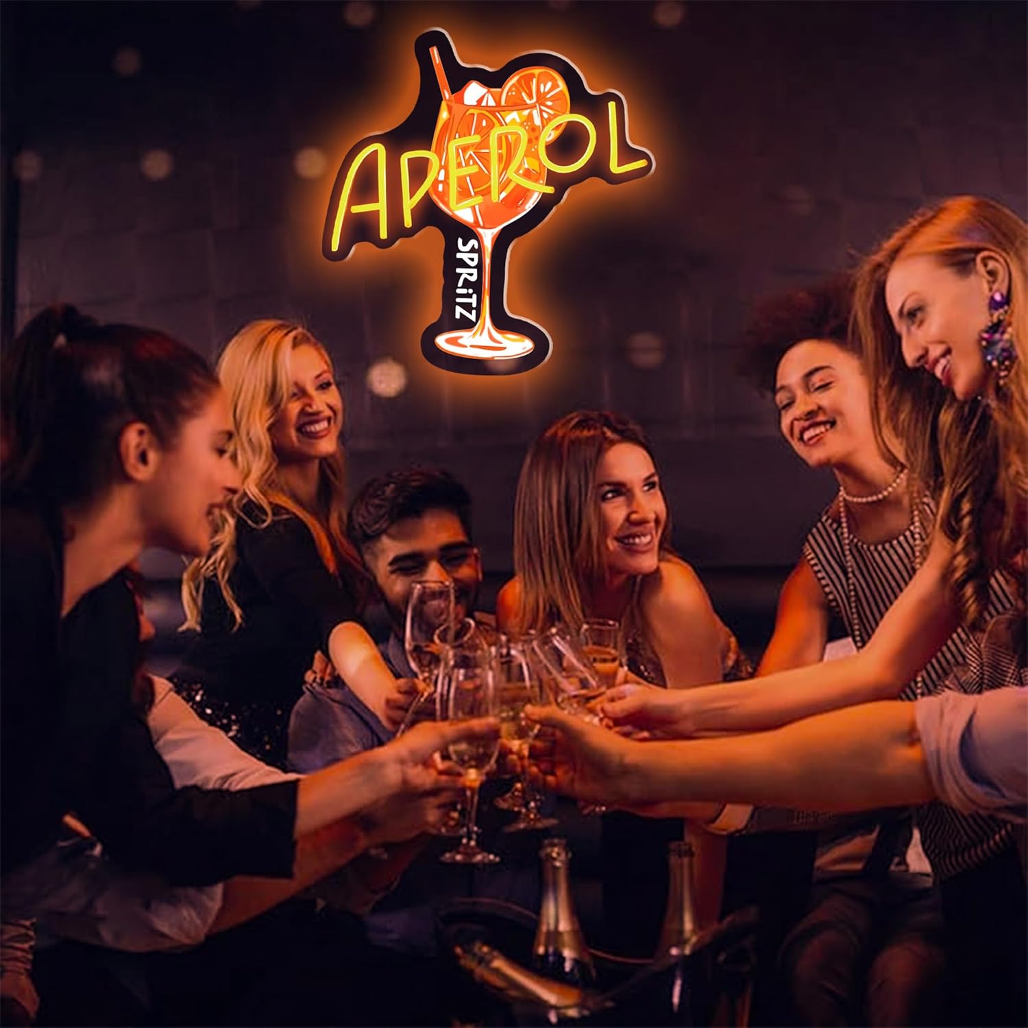 Orange/Aperol Spritz Neon Sign - Outdoor Lighting Restaurant 评论和价格