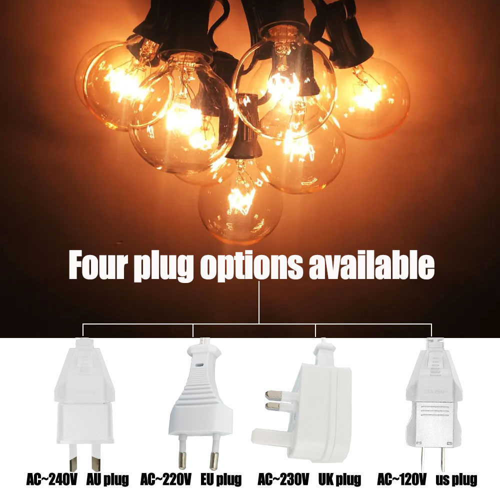 Vintage G40 Clear Bulb String  - Lighting Wedding Outdoor 评论和价格