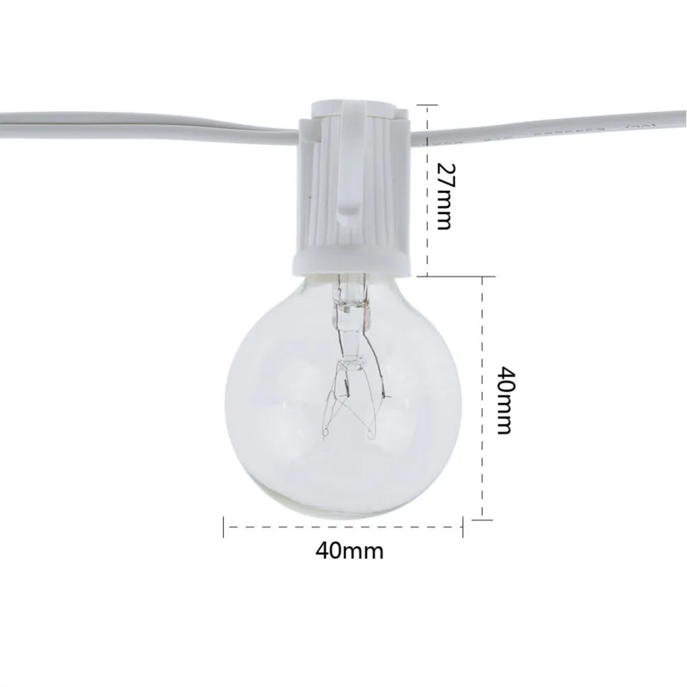 Vintage G40 Clear Bulb String  - Lighting Wedding Outdoor 评论和价格