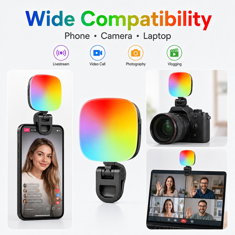 Portable RGB LED Fill Light Po - Outdoor Lighting Video 评论和价格