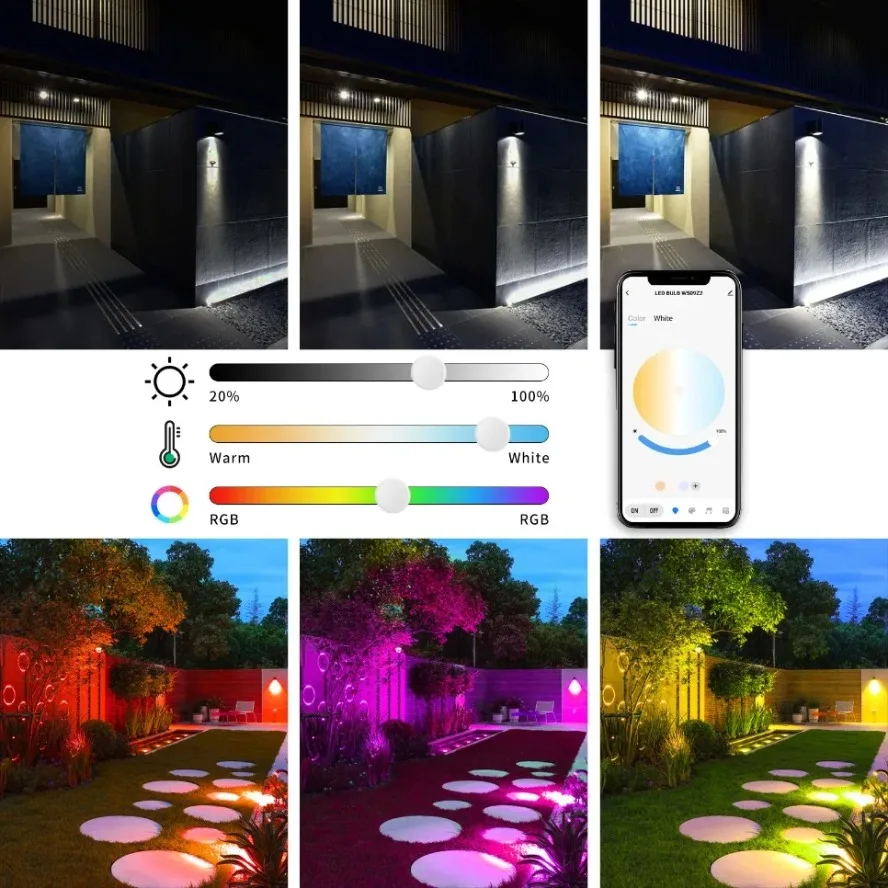 RGB TUYA Floodlight Smart APP  - Outdoor Lighting Zigbee 评论和价格