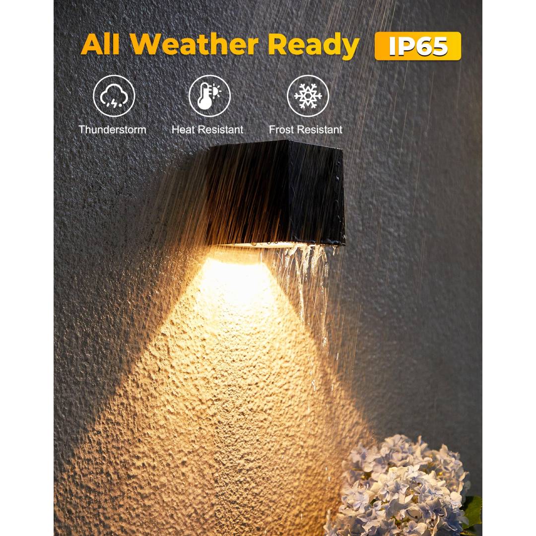 Outdoor Solar Wall Light Squar - Outdoor Lighting For Fence 评论和价格