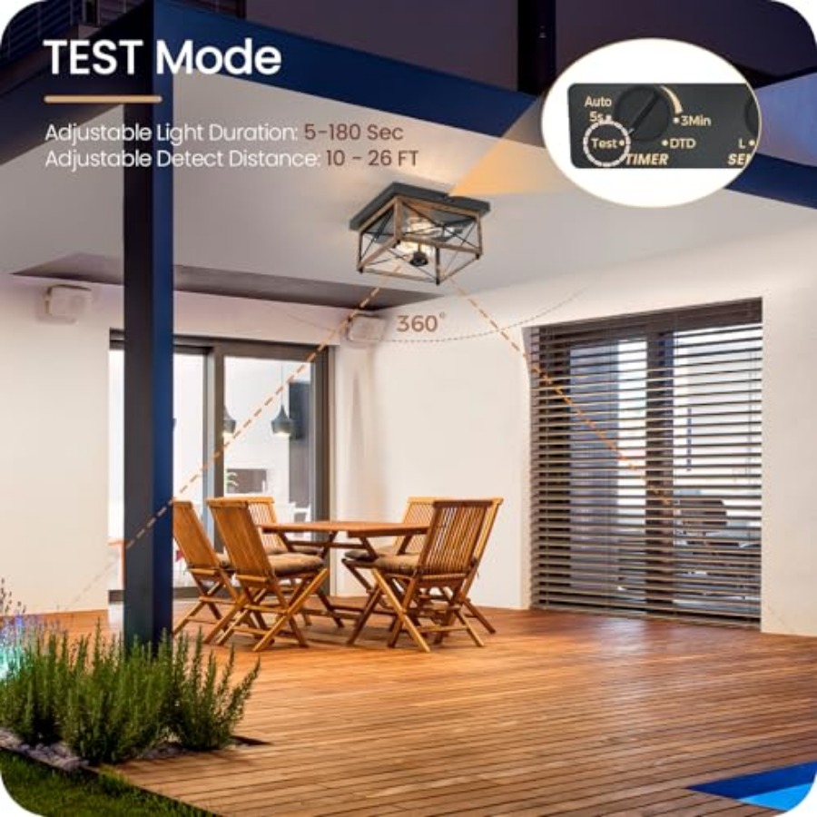 Outdoor Ceiling Light with Mot - Outdoor Lighting Motion Sensor 评论和价格