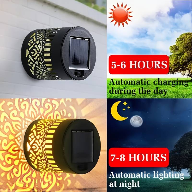 2-Pack Solar Garden Lights IP6 - Outdoor Lighting For Fence 评论和价格
