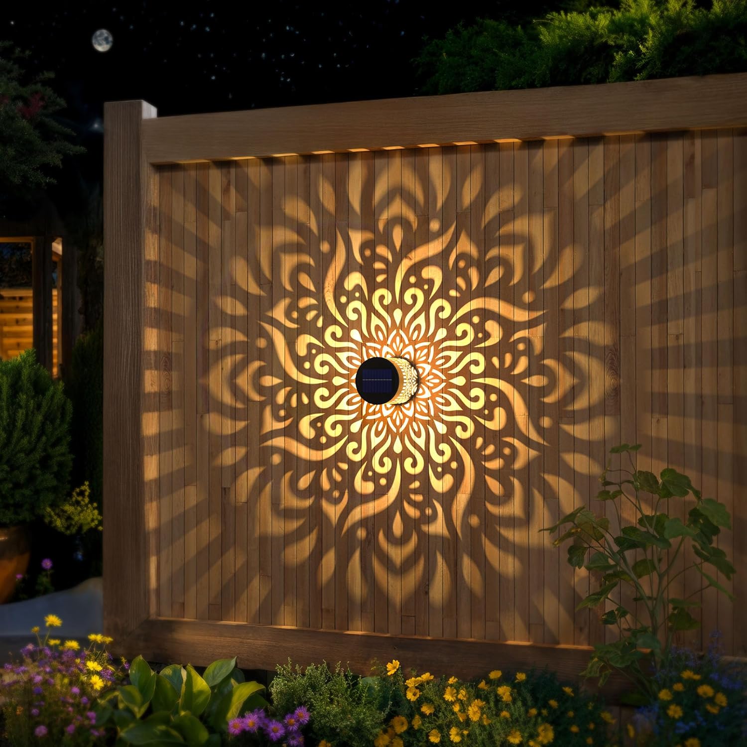 2-Pack Solar Garden Lights IP6 - Outdoor Lighting For Fence 评论和价格