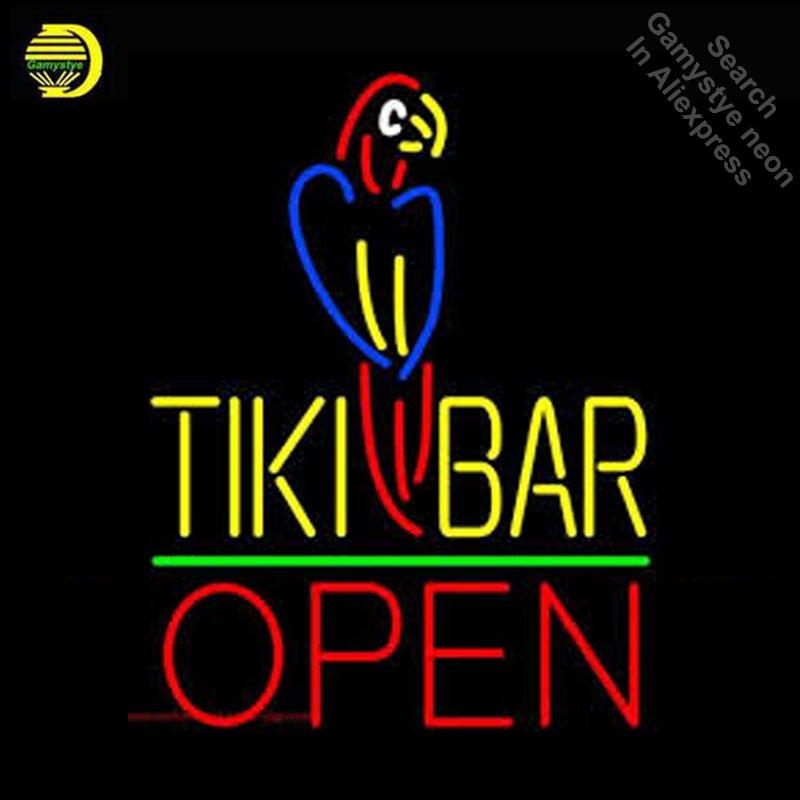 Tiki Bar With Parrot Open NEON - Outdoor Lighting For Store 评论和价格