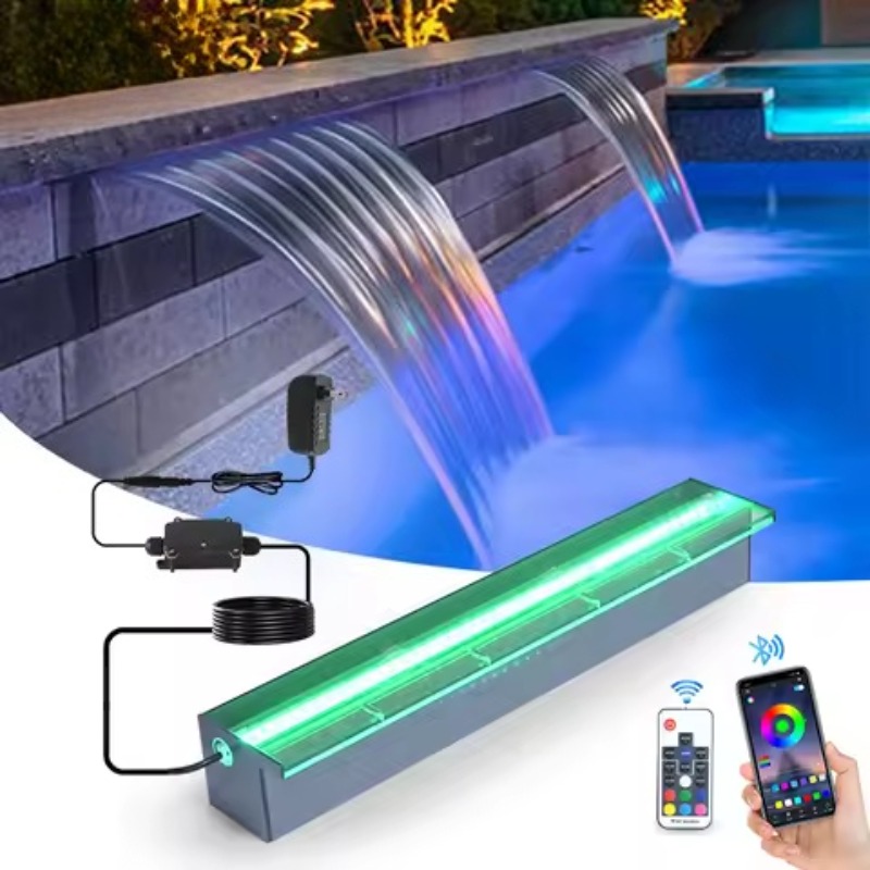 Acrylic Sheer Descent Waterfal - Pond Light Submersible 评论和价格