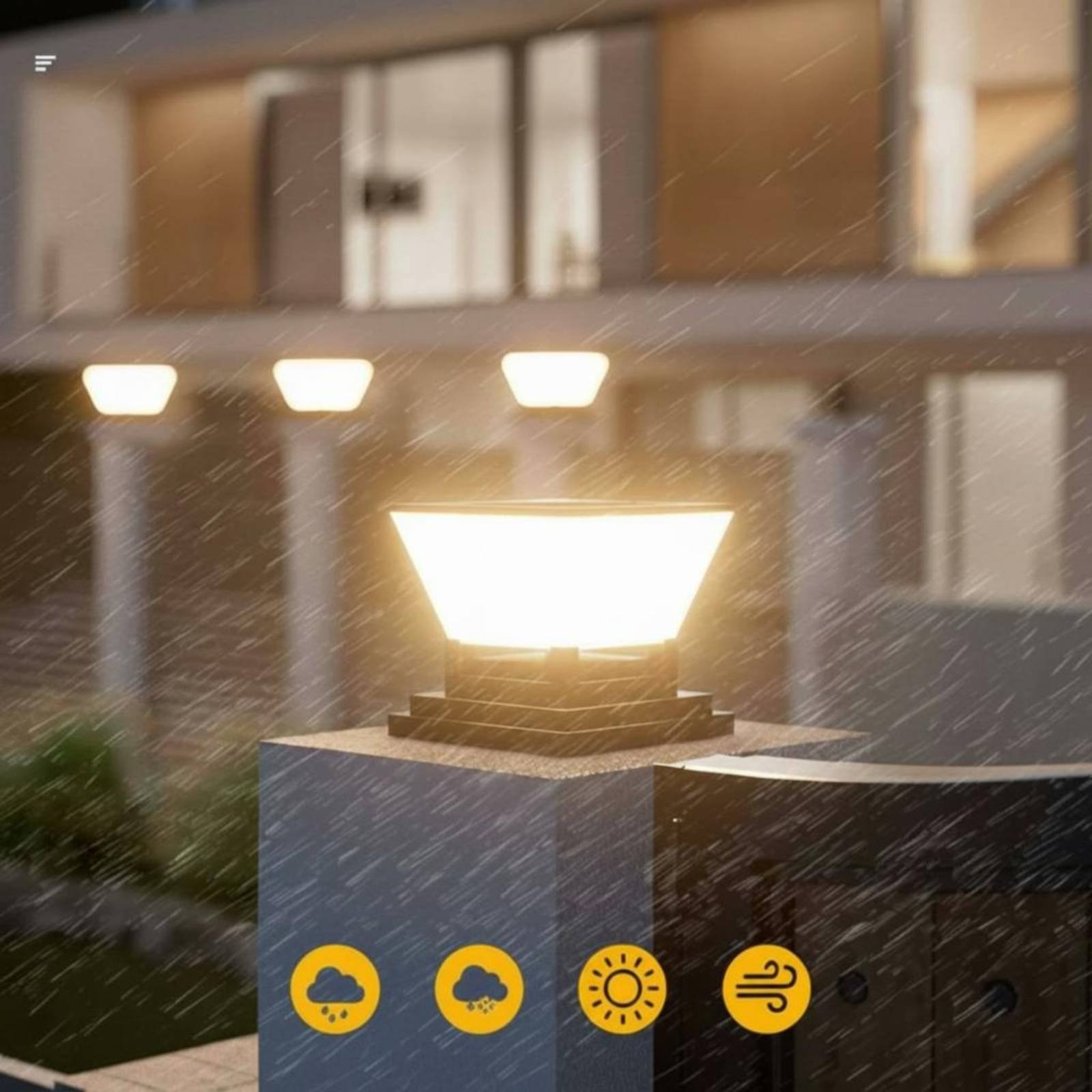 Solar Post Light Water Resista - Outdoor Lighting For Fence 评论和价格