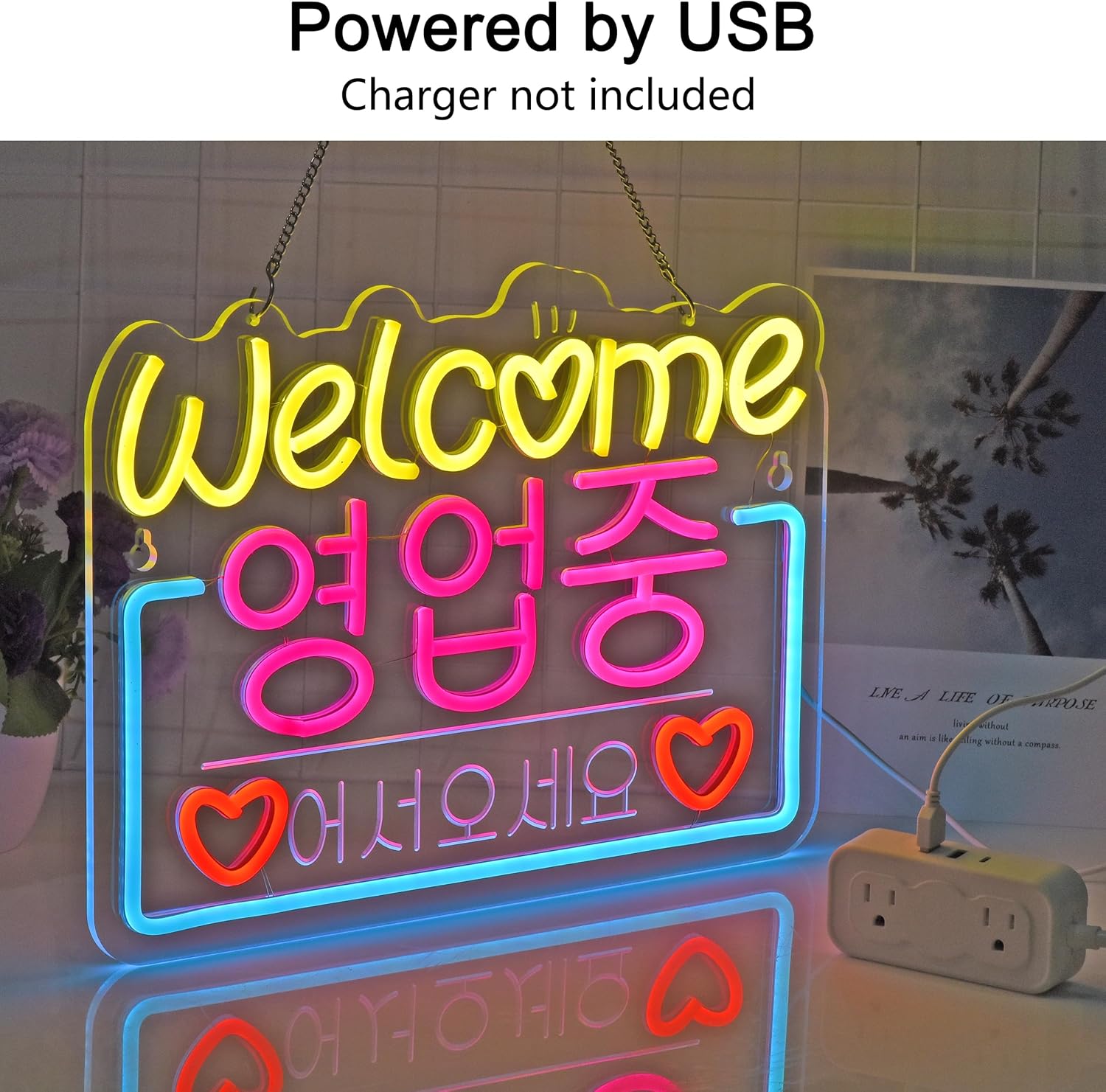 Korean Welcome on Sale Neon Si - Outdoor Lighting Restaurant 评论和价格